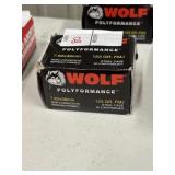 Full box of 20rns Wolf 7.62x39mm 123 gr ammo