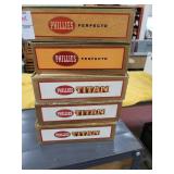5 Phillies empty cigar boxes