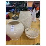 2 Lenox vases and 1 bowl
