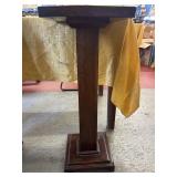 Vintage wooden plant stand or pedestal 30in