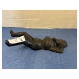 Vintage Naughty Nellie cast iron boot jack