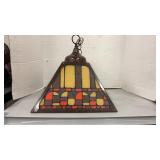 Vintage hanging pendant lamp/brown metal