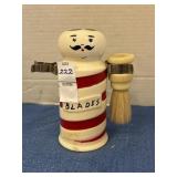 Vintage Dandy Dan barber pole razor blade bank