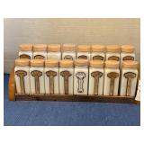 Vintage Griffithï¿½s milk glass spice jars on