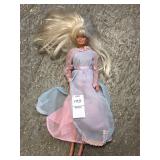 Barbie doll with pink and blue dress