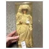 Victorian style porcelain and cloth fashion doll