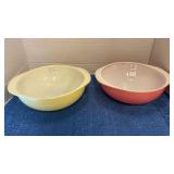 Vintage Pyrex 2 Qt Casserole Bowls