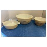 Vintage Pyrex Forest Fancies nesting mixing bowls