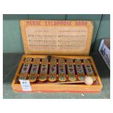 Vintage kids music Xylophone in box