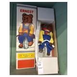 Vintage Ernest the balancing bear toy with box