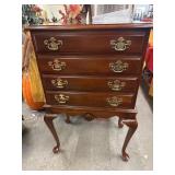 Queen Anne style four drawer chest 24 X 15 X 38 in