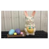 Blow Mold Bunny & Eggs 22 in
