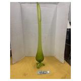 MCM green swung vase 33in tall