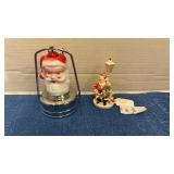 Vintage Sebastian Santa & Santa Head Lantern