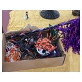 Lot of Halloween lights and decor