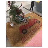 Christmas coir mat, picks, lights