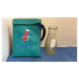 Vintage Sanitary Pt Dairy Bottle & Deanï¿½s Bag