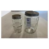 Vintage Hoosier Cabinet Tea & Spice Jar/clear
