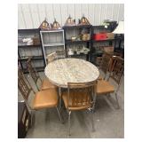 MCM kitchen table with 6 chairs 36 X 48in with