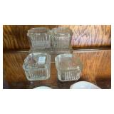 Vintage Federal Glass clear square refrigerator
