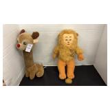 Vintage Accordion Reindeer & Cowardly Lion