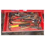 Drawer Lot of Hammers