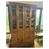 Oak China Cabinet 46 w x 22 d x 77 hContents