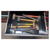 Drawer Lot of Hammers