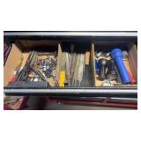 Drawer Lot of Files and Flashlights