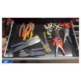 Drawer Lot of Tin Snips and Other Tools