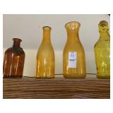 Decorative bottles amber shades