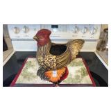 Handcrafted, chicken planter, and placemats