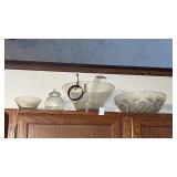 Glass Chip & Dip/ Punch Bowl/ Glassware