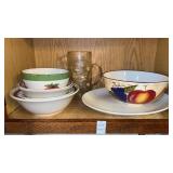 Ceramic Serving Bowls & Vintage Pitcher