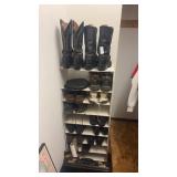Lot of Shoes, Shoe Rack and More