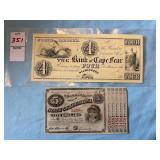 Replica four-dollar banknote issued by the Bank