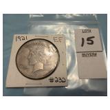 1921 Peace Silver Dollar