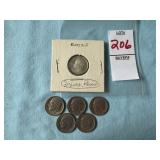 2003 Roosevelt silver proof dime, 5 Roosevelt
