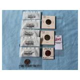 Seven uncirculated Roosevelt dimes