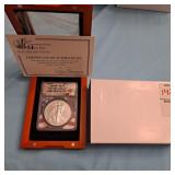 certified 2024 American Silver Eagle coin graded
