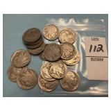 Twenty United States Buffalo Nickels