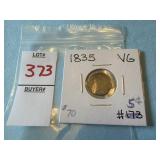 1835 Classic Head Five Dollar ($5) Gold Half