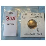 1853 Seated Liberty Half Dime