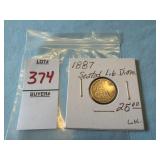 1887 Seated Liberty Silver Dime