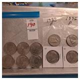 10 assorted Kennedy half dollars 1971 and newer