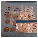 12 17761976 Bicentennial Kennedy Half Dollars