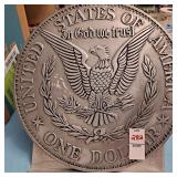12' US One Dollar Coin Decorative Metal Wall Art