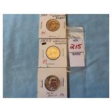 1962, 1963, 1964 U. S. Washington silver quarters