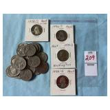 24 bicentennial quarters, 1974, 1978, 1994 & 1996