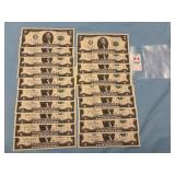 Nineteen consecutive serial numbered U. S.